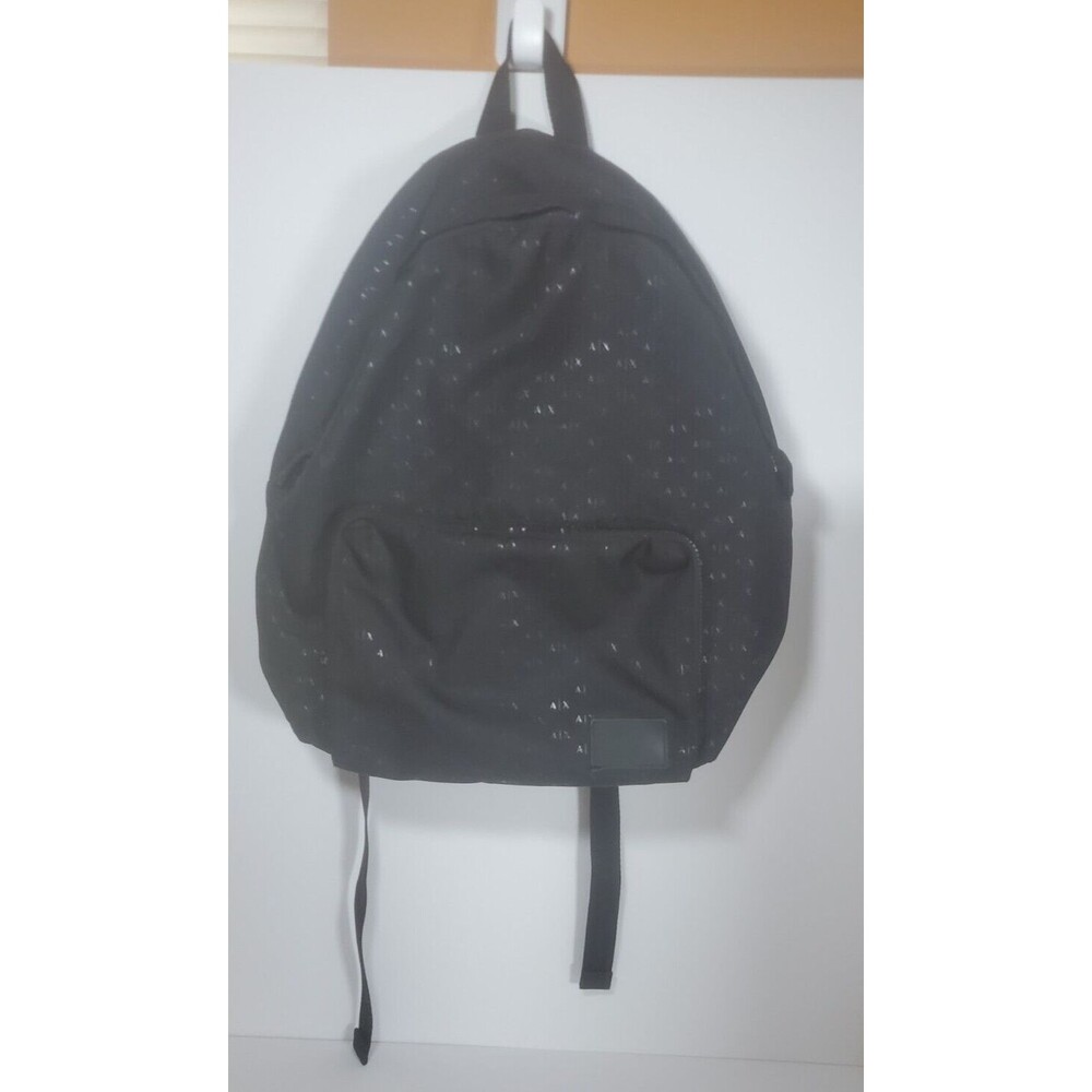 Armani Exchange Backpack A|X Logo All Over Black Adjustable Straps